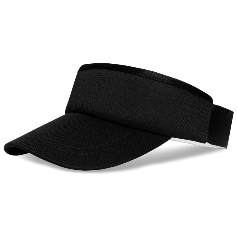 Headsweats Womens Lightweight Performance Running Sun Visor, Black - Image 2